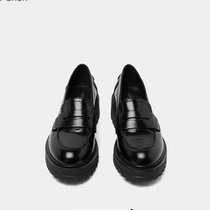 Black Leather Moccasins